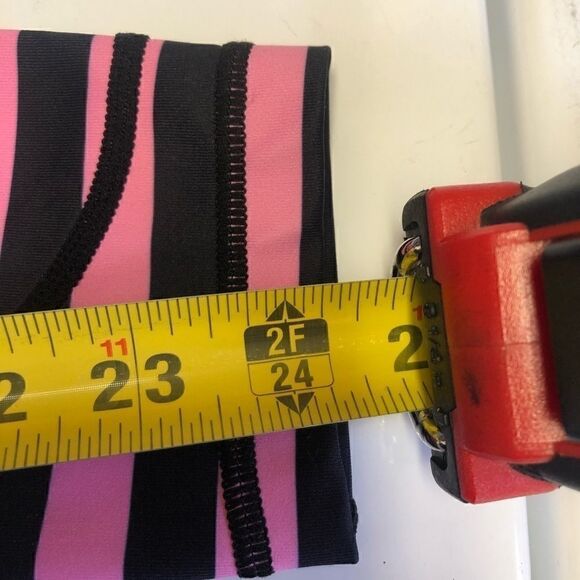 Zyia Pink Ombre Striped Leggings Size 0 - Picture 9 of 11
